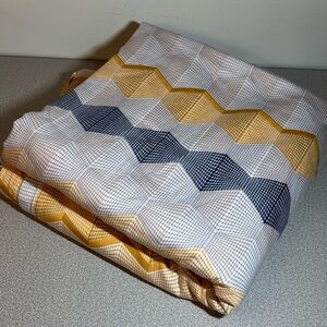 Hugo Boss Yellow and Gray Geometric Duvet Cover